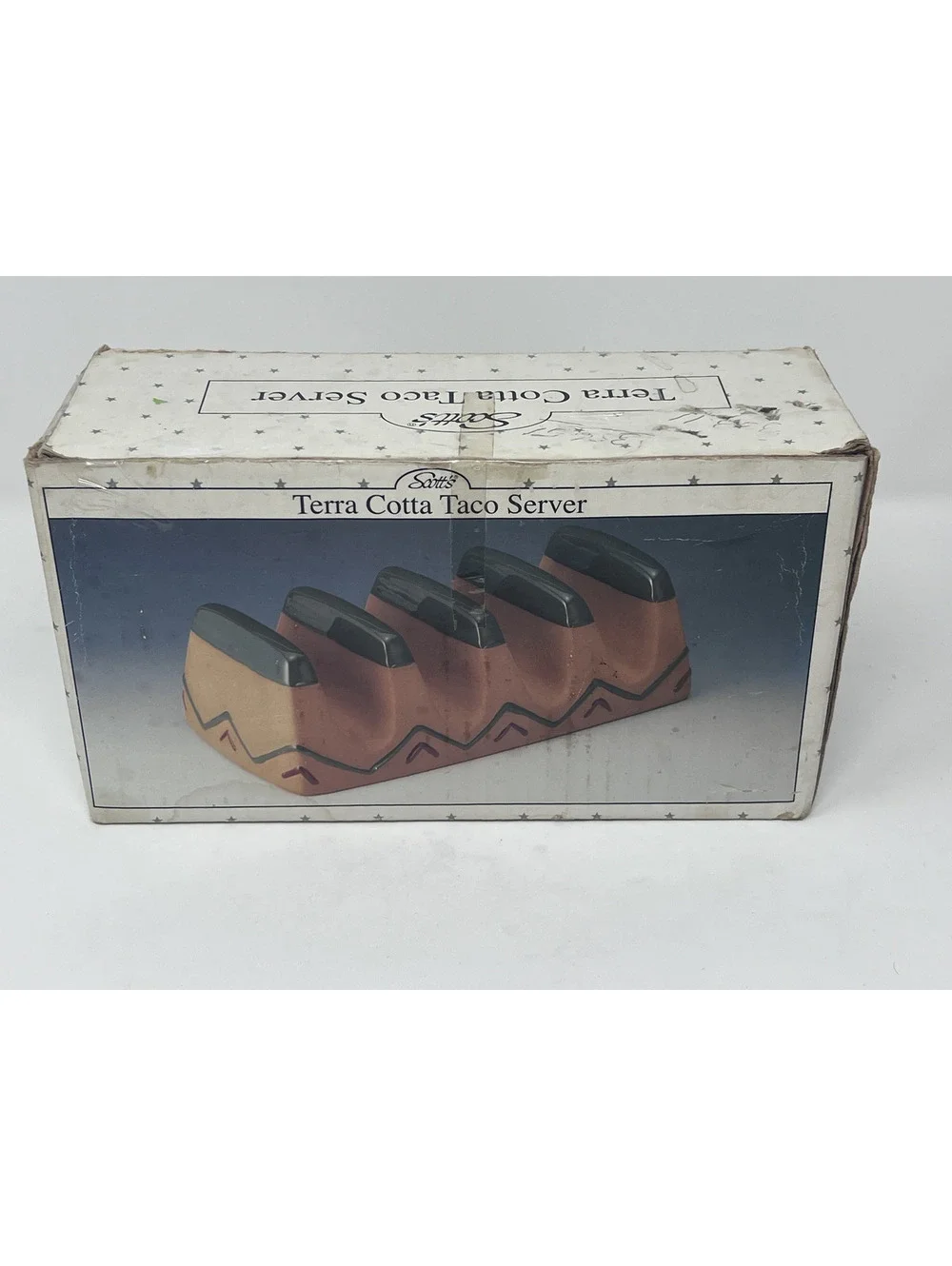 Scott's Collectables Terra Cotta Taco Server with Original Box